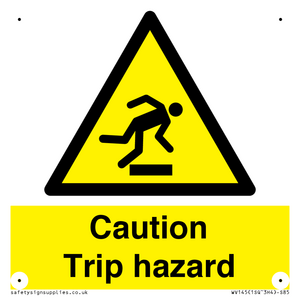 caution trip hazard